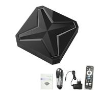 Glaeptio Boîte TV 8K, Décodage H.265 H.264 VP9 30fps (Prise UE) | WiFi 6 Double Bande 16 Go Télécommande Vocale avec WiFi 6 2,4G 5,8G, pour Box Streaming Media Player
