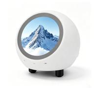 Glaeptio Compagnon de Robot de Bureau AI, écran de 1,28 Pouces | Jouet Intelligent de Réveil Vocal Bluetooth 5.0 WiFi avec Horloge Météo, Lecture de Musique Vidéo, pour Enfants