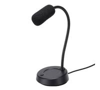 Glaeptio Microphone USB à Réduction de Bruit, Col de Cygne Réglable | Construction en Métal Plastique, Configuration de Bureau PC, Micro de Bureau, Réunions de Jeu en Streaming, Câble de 2 M,