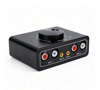 Glaeptio Sélecteur de Son Stéréo avec Connecteurs 3,5 Mm et | Commutateur Audio 2 en 1 Sortie 1 Entrée 2 Sorties, pour Ordinateur, TV, Haut-parleur, Cinéma Maison