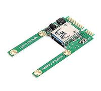 Glakyur Mini Carte Adaptateur PCI-E vers USB3.0 Adaptateur PCIe vers USB 3.0, Adapté Aux Ordinateurs Portables