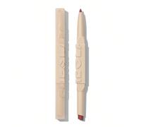 Glam 101 Duo Rouge à LèVres & Crayon-Crayon à LèVres Mat 2 En 1 à Double Embout Cherry Fudge Hautement Pigmenté Longue Tenue Lisse Facile à Porter Maquillage Pour Les LèVres NoëL Hiver Rose Marron Ros