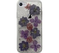 Coque semi-rigide transparente avec fleurs violettes pour iPhone IP 6/6S/7/8Coque semi-rigide transparente avec fleurs violettes pour iPhone IP 6/6S/7/8