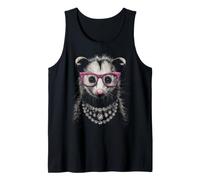 Glam Possum Lunettes Rose Bijoux Drôle Opossum Animal Débardeur