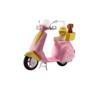 Glam Scooter moto Chic Rose pour Barbie avec chien, casque et panier - Vehicule poupee, accessoires