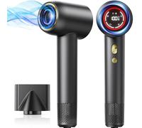 GLAM Sèche-cheveux ionique 1600 W, séchage rapide avec concentrateur, 4 chauffages et 2 vitesses, 200 millions d'ions pour la maison, les voyages et le salon de coiffure