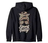 Glam Strong & Pretty Wellness Mud Run Gym Team Mom Workout Sweat à Capuche