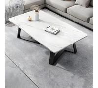 Glam Table basse rectangulaire en bois pour salon, design nordique moderne, idéale pour les petits appartements,