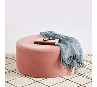 Glam Table d'appoint moderne en velours rond de 35 cm de haut avec housse amovible pour salon et chambre à coucher Rose 60 cm