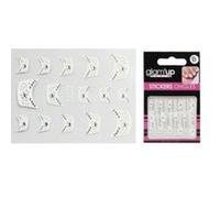 GLAM UP - Lot de 15 stickers cœurs et strass pour ongles - Manucure - Nail Art G