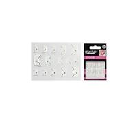 GLAM UP - Lot de 15 stickers ongles cœurs strass