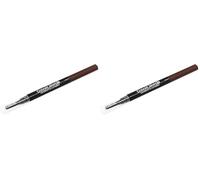 Glam’Up Paris - Crayon à Sourcils Waterproof - Rétractable - Combleur - Ultra-fin - Longue Durée - Imperméable et à Double Extrémité - N°02 - Marron Foncé (Lot de 2)