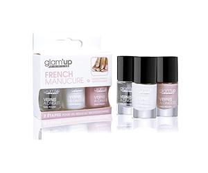 Glam’Up Paris - Kit French Manucure 3 Vernis avec Guides - Longue Durée