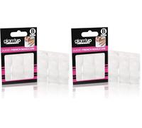 Glam’Up Paris - Tip Guides Auto-Adhésifs pour French Manucure - Autocollants de Manucure en Forme de Demi-Lune pour French Manucure - N°157 - Blanc (Lot de 2)