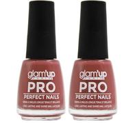 Glam’Up Paris - Vernis à Ongles XL Pro - Vernis Professionnel Haut de Gamme - Séchage Rapide - Haute Couvrance - Longue Tenue - Pinceau Ultra Large - Effet Gel - 18 ml - N°416 - Bora Bora (Lot de 2)