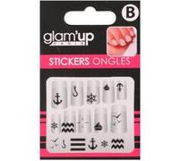 GLAM UP - Planche de Stickers Nail Art - Thème : La Mer Noir G
