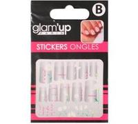 GLAM UP - Planche de Stickers Nail Art - Thème : Marguerite Blanc G