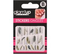 GLAM UP - Planche de Stickers Nail Art - Thème : Plumes G