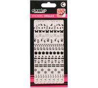 GLAM UP - Stickers Nail Art Grande Carte - Thème : faune et flore Noir Noir G