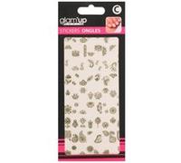 GLAM UP - Stickers Nail Art Grande Carte - Thème : Fleur - Doré G