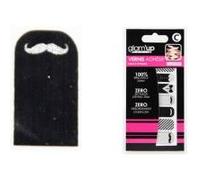 GLAM UP - Stickers Vernis Adhésifs ongles - Moustache Noeud Noir Blanc Noir G