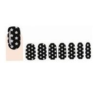 GLAM UP - Stickers Vernis Adhésifs ongles - Noirs Etoiles Blanches G