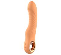 Glam - vibromasseur flexible nervuré (couleur pêche)
