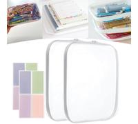Glamanizer Zippered Transparent Cases for Snacks, Glamanizer- A Glam Way to Organize, Glamanizer Clear Organizer Bags, Double Zippered Hard Pouch Clear Zipper Case, (2PCS, S)