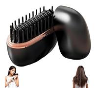 Glambrush Mini Fer à lisser sans fil rechargeable avec 3 réglages de température, brosse à lisser portable pour les voyages et la maison, sans danger pour tous les types de cheveux (Noir)