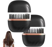 Glambrush Mini peigne à lisser sans fil, fer à friser portable 2 en 1, brosse à lisser rechargeable par USB avec pointe, température à 3 vitesses, chauffage rapide, anti-brûlure (2PcsB)