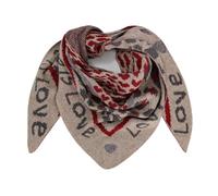 Glamexx24 Écharpe pour femme en forme de triangle - Plusieurs couleurs - Unisexe - Écharpe d'hiver d'été XXL - Motif tendance - Très douce, beige, gris, rouge, amour, 120 cm x 120 cm x 188 cm