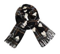 Glamexx24 Écharpe XXL pour femme - Écharpe câline et chaude à motif léopard avec franges tricolores - Poncho - Écharpe surdimensionnée - Écharpe couverture, taille unique