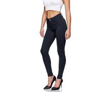 Glamexx24 Femmes Stretch Taille Haute Skinny Pantalon en Jean Mélange de Tissus