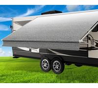 Glamful L Toile de rechange pour auvent de véhicule récréatif - Tissu en vinyle robuste de 524,5 g - Ajustement universel pour tous les véhicules récréatifs et manuels, autocaravanes, remorques et
