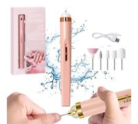 Glamics - Glamics Nail Set, 5 in1 Glamics Electric Nail Manicure Set, Ponceuse pour Ongles Professionnel, Lime a Ongle Electrique Silencieuse, Lime à Ongles Electrique Rechargeable (Rose)