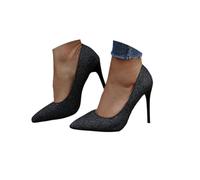Glamidea Pompes Femme à Paillettes Élégantes Bout Pointu Talons Aiguilles
