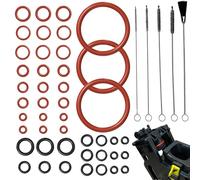 Glamifyr 45 Pièces Joint Machine à Café Philips et Kit de Nettoyage 5 Pièces, Joint Cafetiere Philips Joint O-rings Compatible Avec, en Silicone Pour Soupape de Support, Soupape de Sortie
