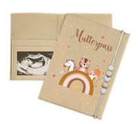 Glamifyr Étui de protection pour carnet de maternité, carnet de maternité, en feutre, avec compartiments pour ranger des échographies, carnet de vaccination, carte d'assurance, etc. Joli cadeau