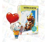 Glamifyr Lot de 56 cartes de sentiments pour enfants, cartes émotionnelles pour enfants, cartes d'émotion, carnet de sentiments, cartes d'explication, cartes sentimentales éducatives, pour à partir de