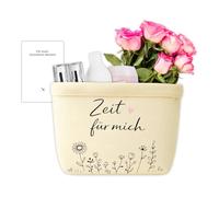 Glamifyr Petit cadeau de pause pour femme - Sac en tissu en coton et lin avec carte | Idée cadeau relaxante et amour de soi