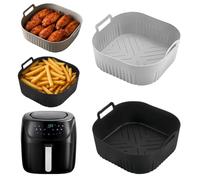 Glamifyr Russell Hobbs Lot de 2 moules en silicone pour friteuse à air chaud Russell Hobbs Airfryer 20 x 20 cm Accessoires pour friteuse à air chaud Moule en silicone avec insert en silicone Airfryer