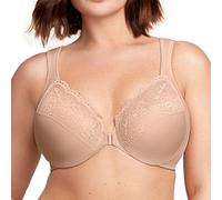 Glamiorise 1245 Soutien-Gorge Wonderwire Élégance et Ouverture Devant Femme, Beige, EU 80E / FR 95E