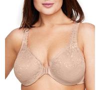 Glamiorise #9245 Soutien-gorge Wonderwire dentelle ouverture devant-Femme-Beige (Kaffee)-90E (Taille Fabricant:75E)