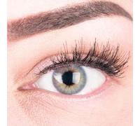 Glamlens lentilles de couleur bleu naturelles colorées très haute opacité Rose Blue + étuis à lentilles de contact I 1 paire (2 pièces) I DIA 14,00 I sans correction I 0,00 Dioptries