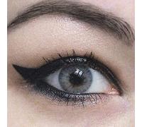 Glamlens lentilles de couleur grises naturelles colorées très haute opacité Rose Gray + étuis à lentilles de contact I 1 paire (2 pièces) I DIA 14,00 I sans correction I 0,00 Dioptries