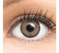 Glamlens lentilles de couleur marron naturelles colorées très haute opacité Bella Brown + étuis à lentilles de contact I 1 paire (2 pièces) I 90 Jours I sans correction I 0,00 Dioptries