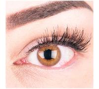 Glamlens lentilles de couleur marron naturelles colorées très haute opacité Rose Brown + étuis à lentilles de contact I 1 paire (2 pièces) I DIA 14,00 I sans correction I 0,00 Dioptries