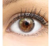 Glamlens lentilles de couleur vert naturelles colorées très haute opacité Bianco Green + étuis à lentilles de contact - 1 paire (2 pièces) - 90 Jours - sans correction - 0,00 Dioptries