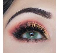 Glamlens lentilles de couleur vert naturelles colorées très haute opacité Grace Green + étuis à lentilles de contact I 1 paire (2 pièces) I 90 Jours I sans correction I 0,00 Dioptries