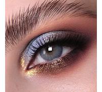 Glamlens lentilles de couleur violet naturelles colorées très haute opacité Limone Violet + étuis à lentilles de contact I 1 paire (2 pièces) I DIA 14,20 I sans correction I 0,00 Dioptries